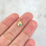 Dije Grano De Café 0.35gr / 1.3cm / Esmeralda 5pts Oro Amarillo 18K (Joya) ©