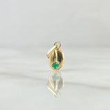 Dije Grano De Café 0.35gr / 1.3cm / Esmeralda 5pts Oro Amarillo 18K (Joya) ©