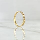 Anillo Trenzado 1.4gr / T7 / Liso Oro Amarillo 18K