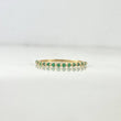 Anillo Circulos Churumbela 1gr / T5 1/2 / Circones Verdes Oro Amarillo