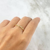 Anillo GC 1.75gr / T8 / Circones Blancos Oro Amarillo