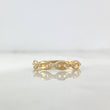 Anillo GC 1.75gr / T7 3/4 / Circones Blancos Oro Amarillo