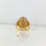 Anillo Virgen de Guadalupe Filigrana 6.4gr / T6 1/2 / Circones Blancos Fucsias Verdes Dos Oros Amarillo Blanco
