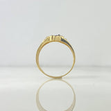 Anillo San Miguel Arcángel 4.95gr / T10 / Texturizado Dos Oros Amarillo Blanco *