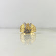 Anillo San Miguel Arcángel 4.95gr / T10 / Texturizado Dos Oros Amarillo Blanco *