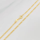 Cadena Fígaro 2.1g / 50cm / 1.93mm Oro Amarillo 18K