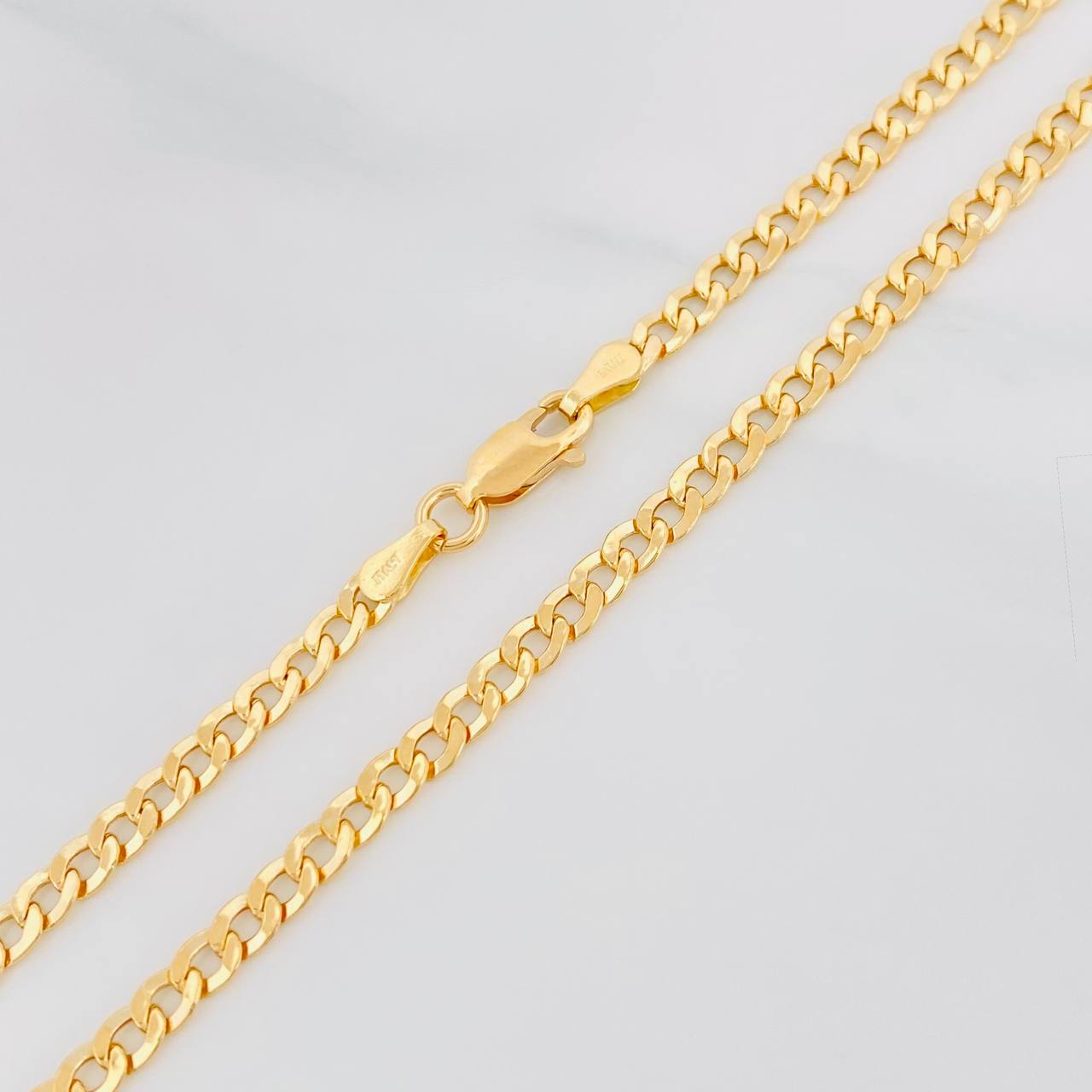 Cadena Cubana 7.35g / 60cm / 3.39mm Oro Amarillo 18K