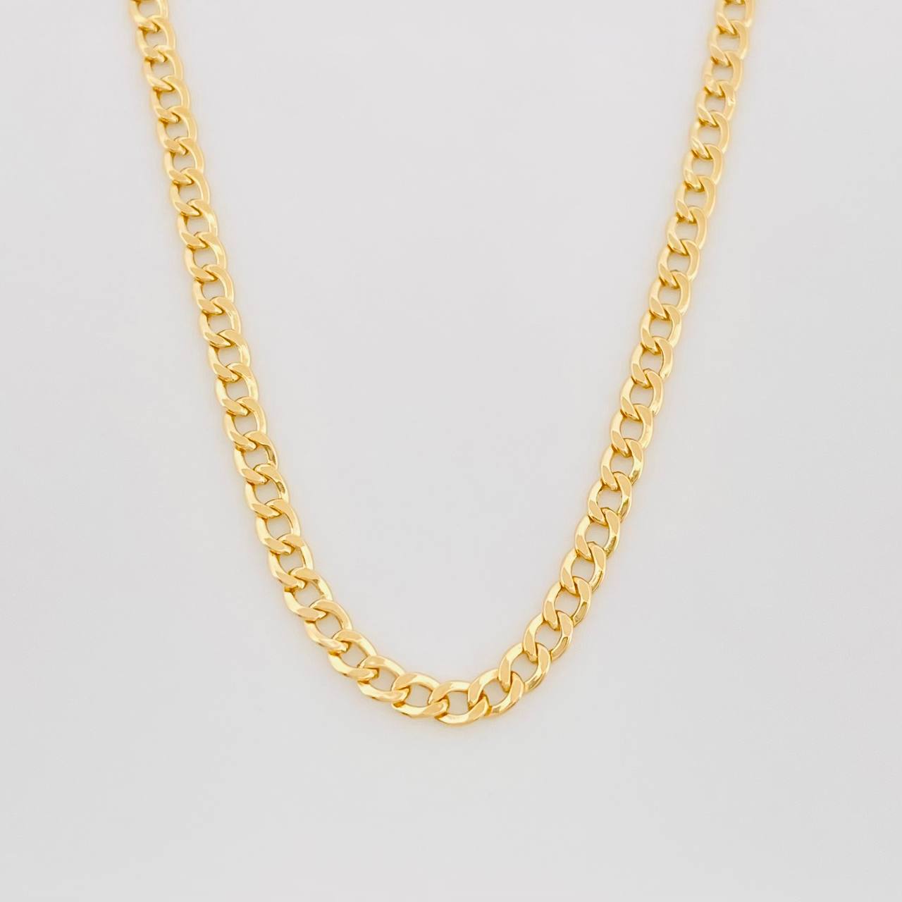 Cadena Cubana 2.5g / 60cm / 2.4mm Oro Amarillo 18K