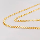 Cadena Cubana 2.5g / 60cm / 2.4mm Oro Amarillo 18K