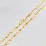 Cadena Cubana 2.5g / 60cm / 2.4mm Oro Amarillo 18K