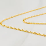 Cadena China 2.6g / 45cm / 1.49mm Oro Amarillo 18K