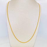 Cadena China 5.5g / 60cm / 2.2mm Oro Amarillo 18K