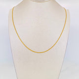 Cadena China 2.6g / 45cm / 1.49mm Oro Amarillo 18K