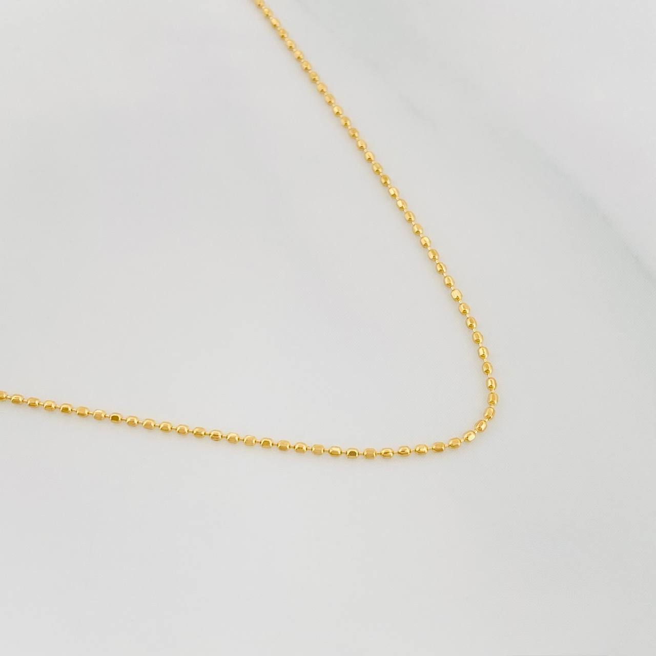 Cadena Militar 1.4g / 45cm / 0.8mm Oro Amarillo 18K