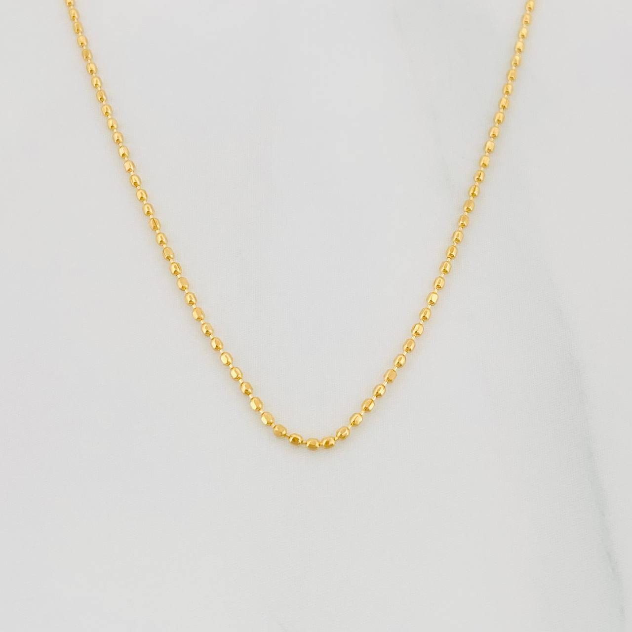 Cadena Militar 1.4g / 45cm / 0.8mm Oro Amarillo 18K