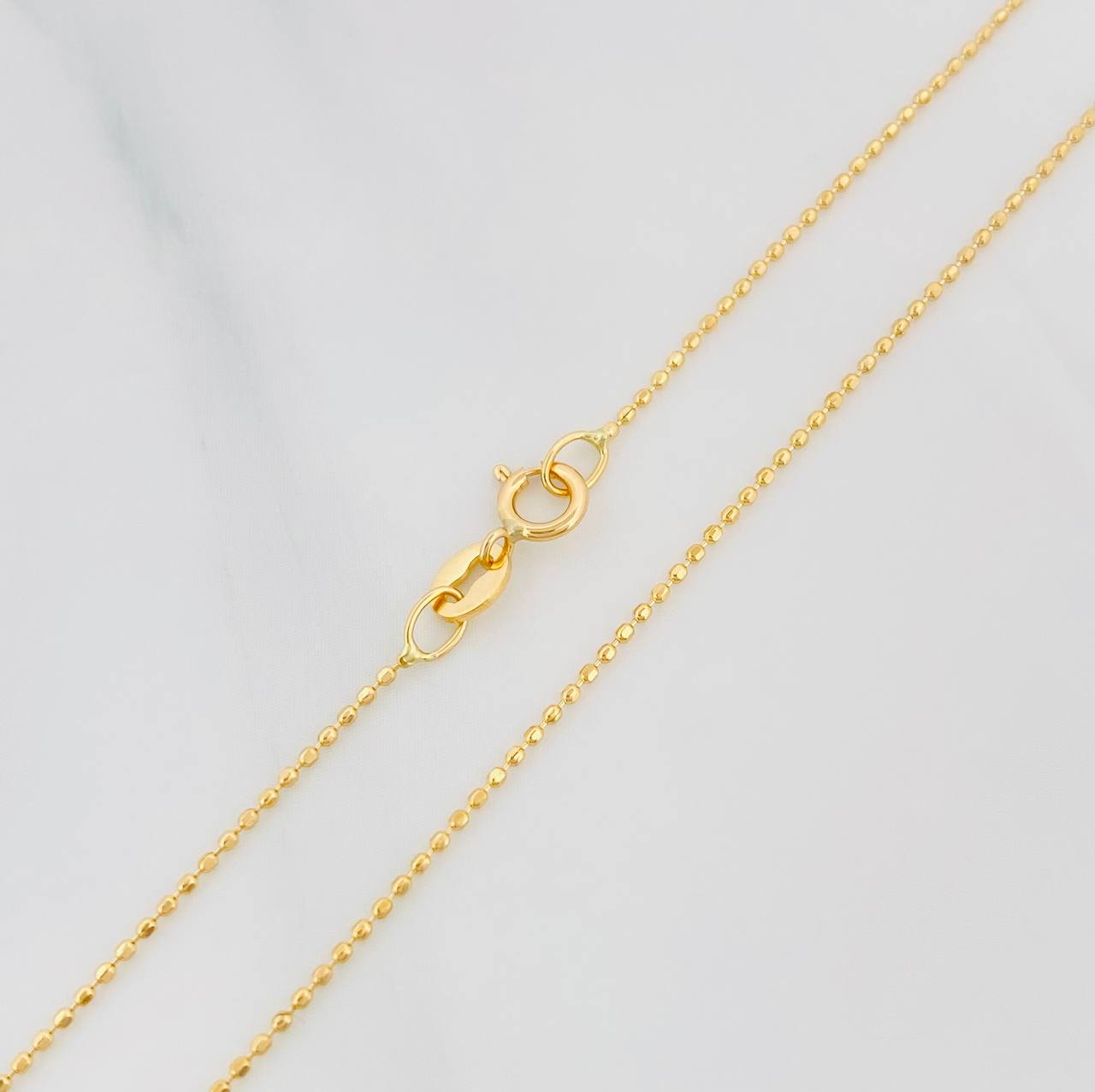 Cadena Militar 1.4g / 45cm / 0.8mm Oro Amarillo 18K