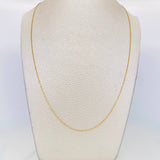 Cadena Militar 1.4g / 45cm / 0.8mm Oro Amarillo 18K