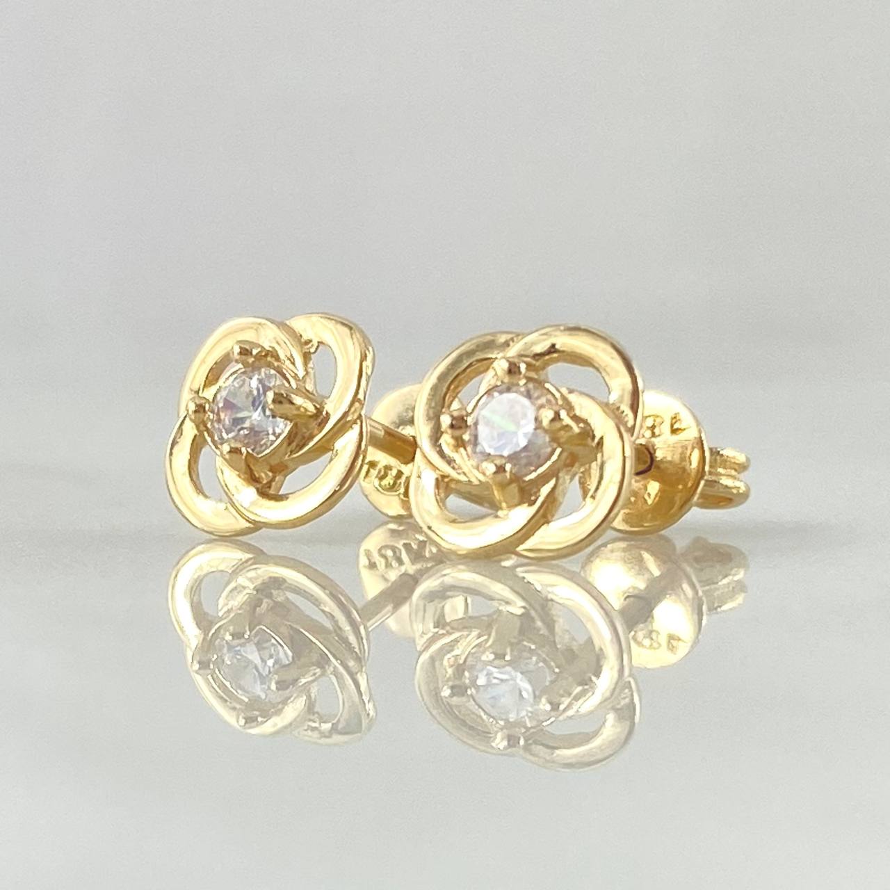 Topos Flor Espiral 1.85gr / Nac.Esp. Oro 18K