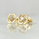 Topos Flor Espiral 1.85gr / Nac.Esp. Oro 18K