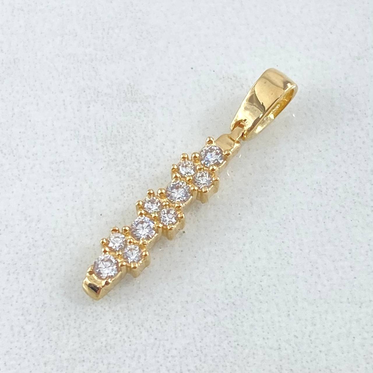 Dije Linea Rayuela 1.25gr / 2.5cm / Nac.Esp. Oro 18K