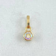 Dije Piedra Exagonal 0.7gr / 1.2cm / Nac.Esp. Oro 18K
