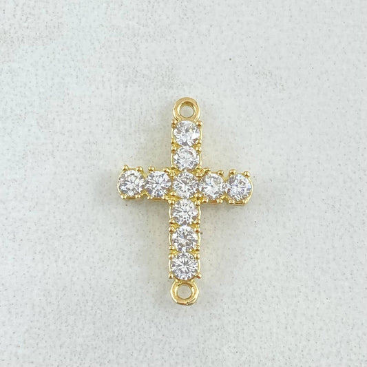 Herraje Crúz Tupida 0.95gr / 1.8cm / Nac.Esp. Oro 18K