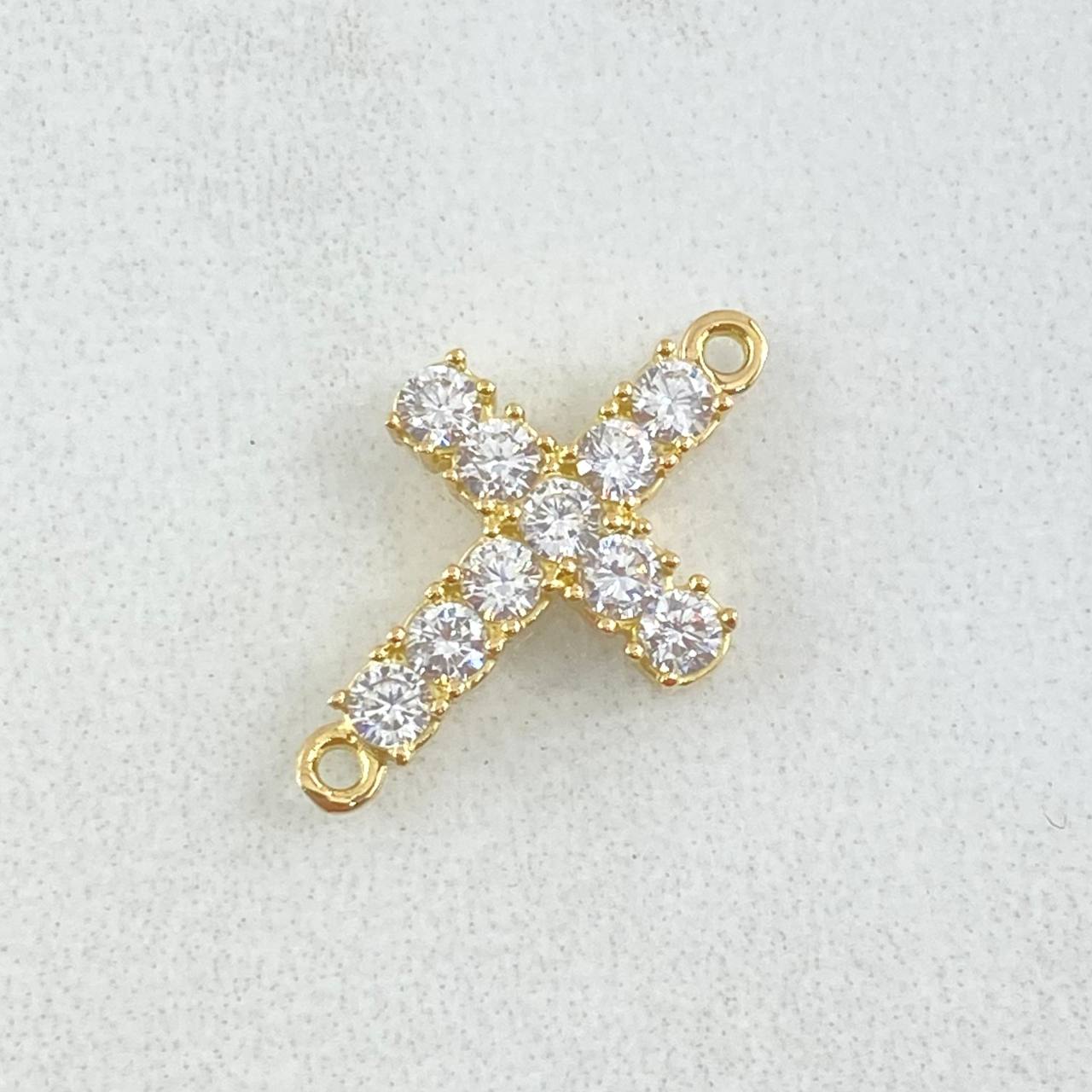 Herraje Crúz Tupida 0.95gr / 1.8cm / Nac.Esp. Oro 18K