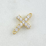 Herraje Crúz Tupida 0.95gr / 1.8cm / Nac.Esp. Oro 18K
