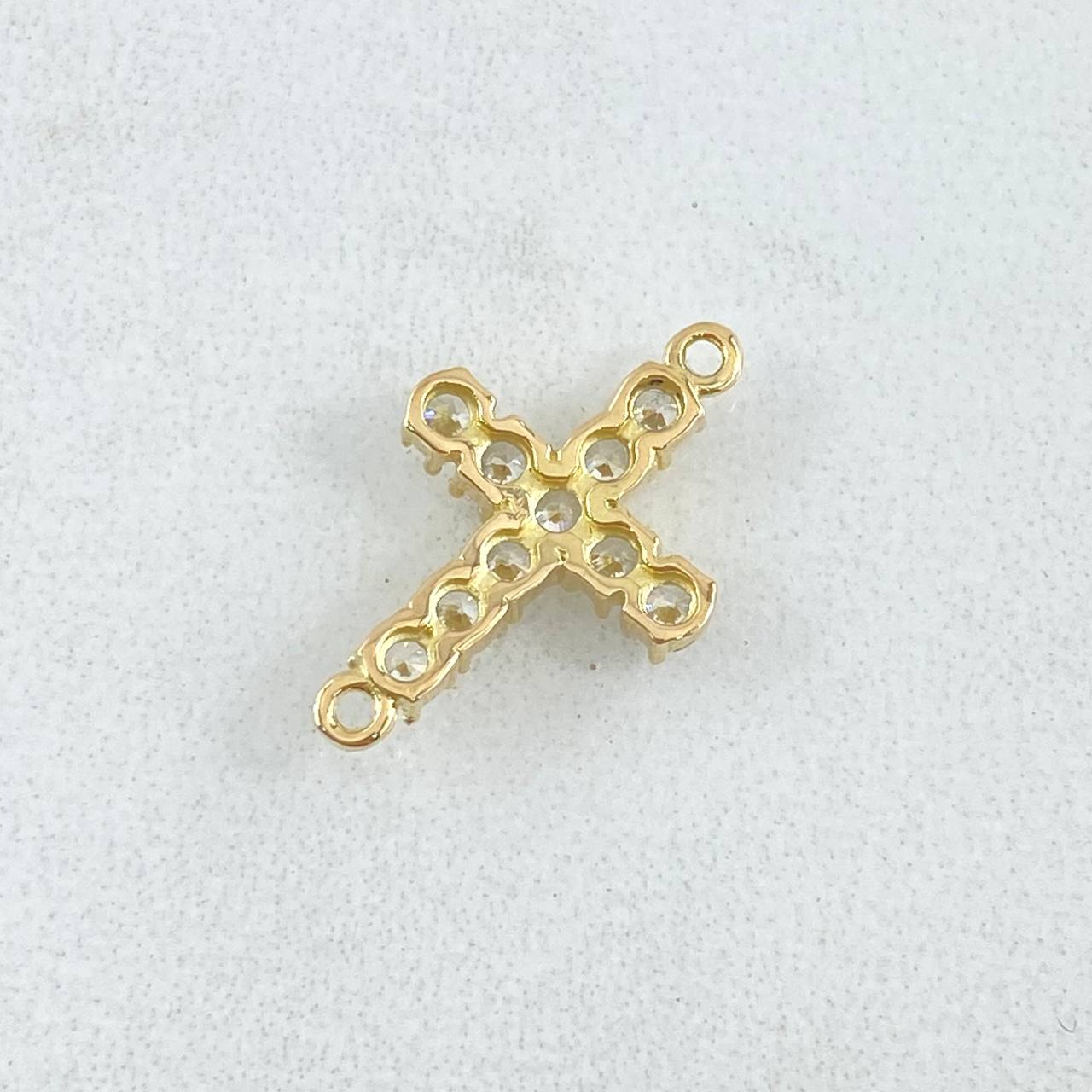Herraje Crúz Tupida 0.95gr / 1.8cm / Nac.Esp. Oro 18K