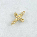 Herraje Crúz Tupida 0.95gr / 1.8cm / Nac.Esp. Oro 18K