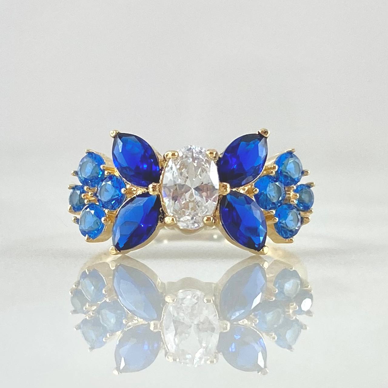 Anillo Flores Victorianas 2.4gr / T5 1/4 / Nac.Esp. Oro 18K