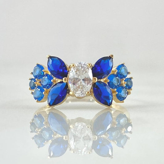 Anillo Flores Victorianas 2.4gr / T5 1/4 / Nac.Esp. Oro 18K