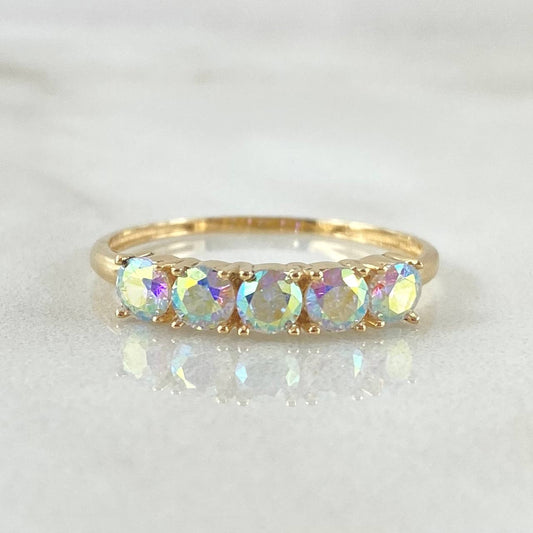 Anillo Linea Tupida 2.2gr / T7 1/4 / Nac.Esp. Oro 18K