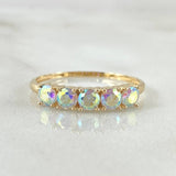 Anillo Linea Tupida 2gr / T8 / Nac.Esp. Oro 18K