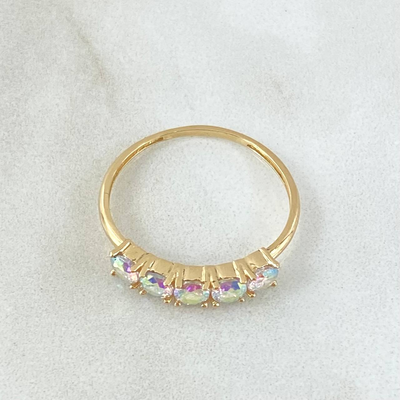 Anillo Linea Tupida 2gr / T8 / Nac.Esp. Oro 18K
