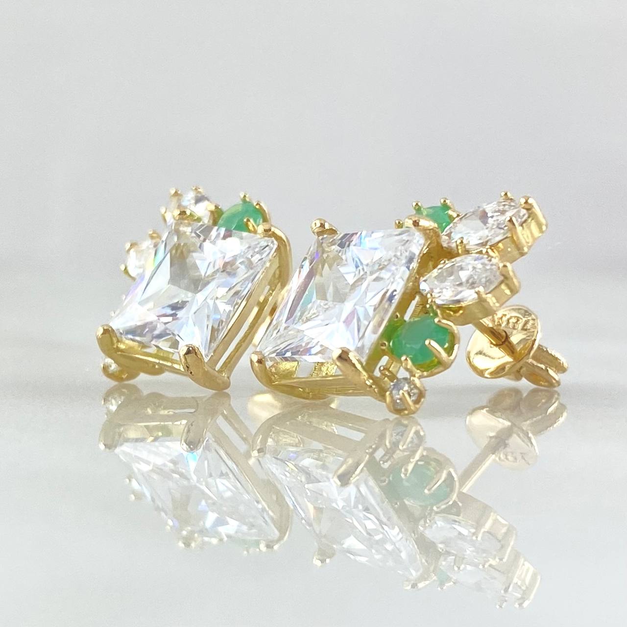 Topos Rectangulo de Princesa 5gr / 1.6cm / Oro 18K