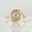Anillo Ojo Tornasol 2.6gr / T7 3/4 / Nac.Esp. Oro 18K ©