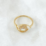 Anillo Ojo Tornasol 2.6gr / T7 3/4 / Nac.Esp. Oro 18K ©