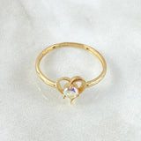 Anillo Corazon Silueta 1.85gr / T8 1/2 / Nac.Esp. Oro 18K ©