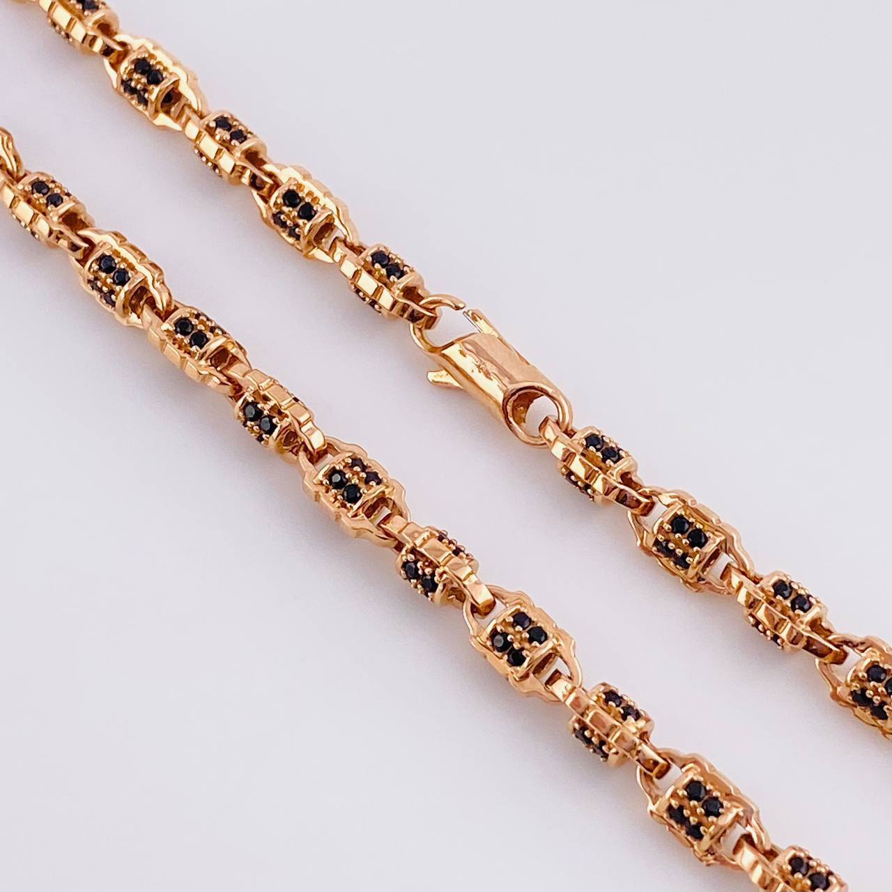 Cadena Rustica Granada 51.85g / 65cm / 4.9mm Oro Rosa 18K