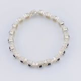 Pulso Tenis Cuadrado 20g / 17cm / 7.7mm Plata 925