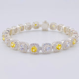 Pulso Tenis Cuadrado 21.4g / 18 cm / 7.6mm Plata 925