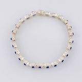 Pulso Tenis Cuadrado 22.65g / 20.7 cm / 7.7mm Plata 925
