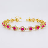 Pulso Tennis 17.8g / 18.4cm / 6.5mm Oro Amarillo 18K