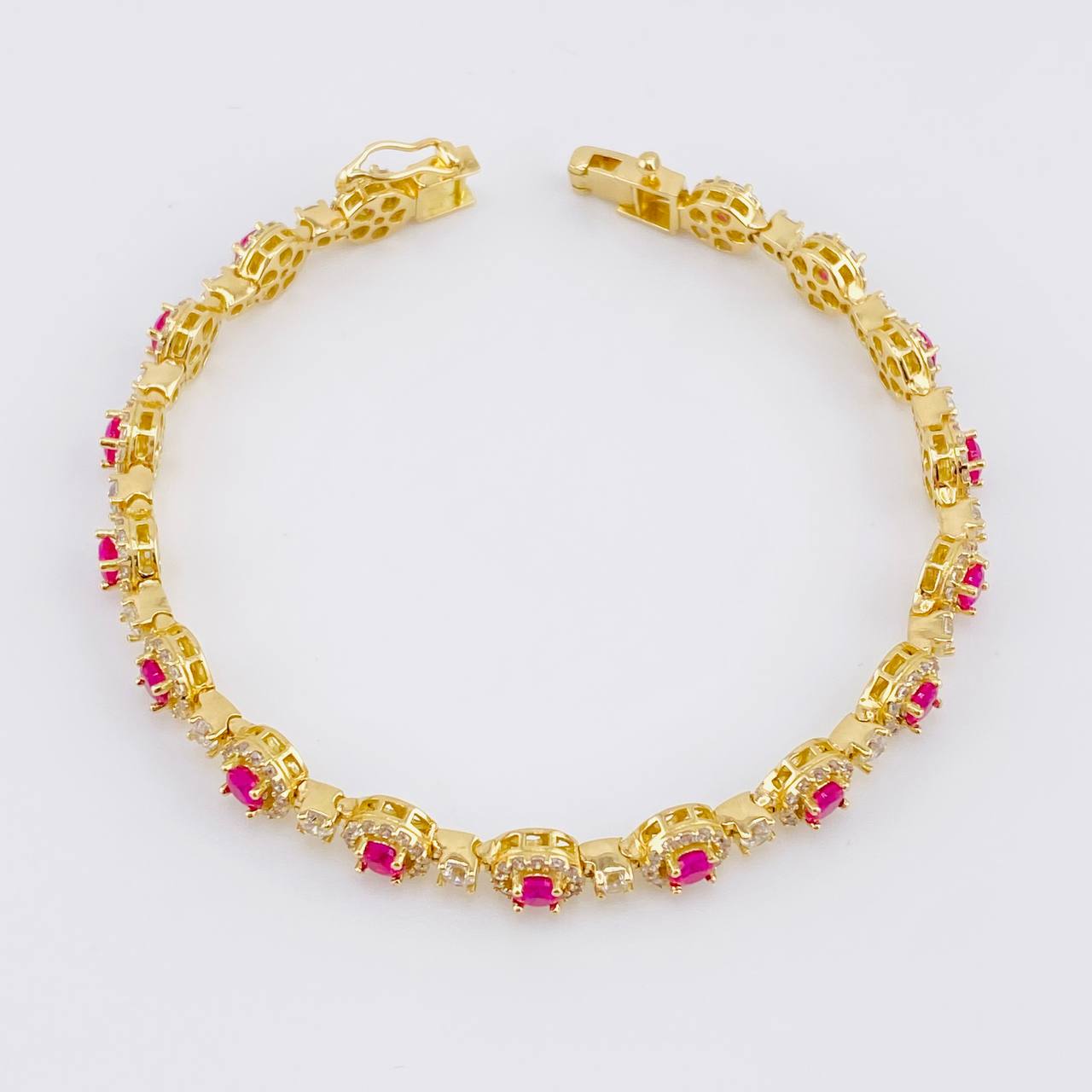 Pulso Tennis 17.8g / 18.4cm / 6.5mm Oro Amarillo 18K