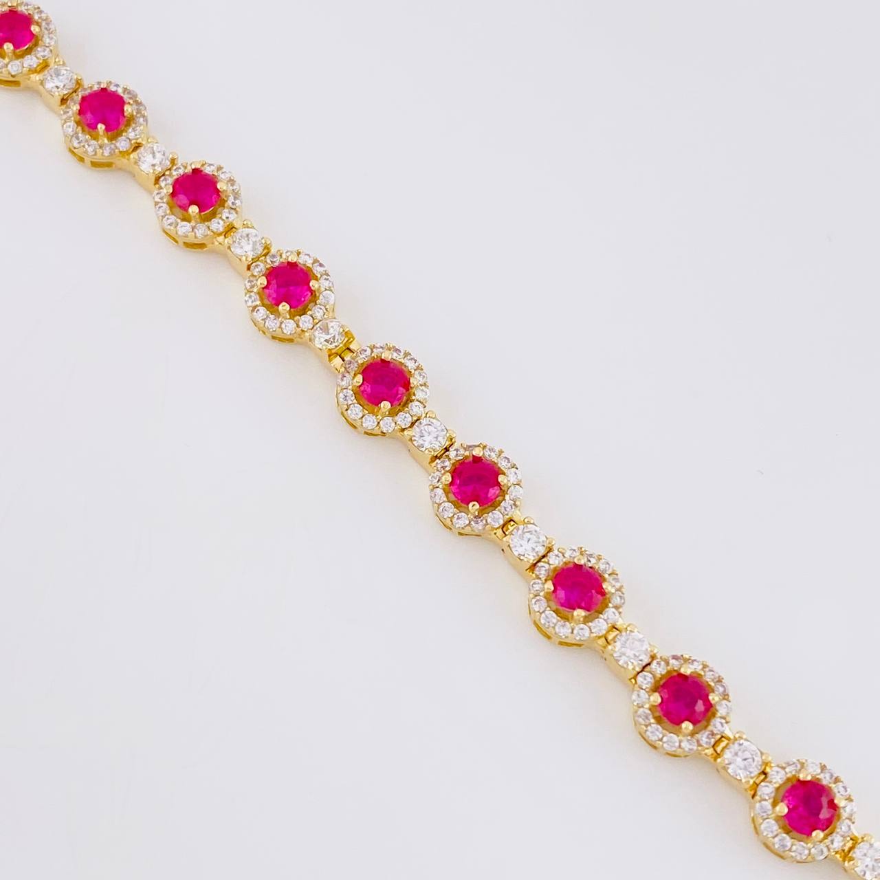 Pulso Tennis 17.8g / 18.4cm / 6.5mm Oro Amarillo 18K
