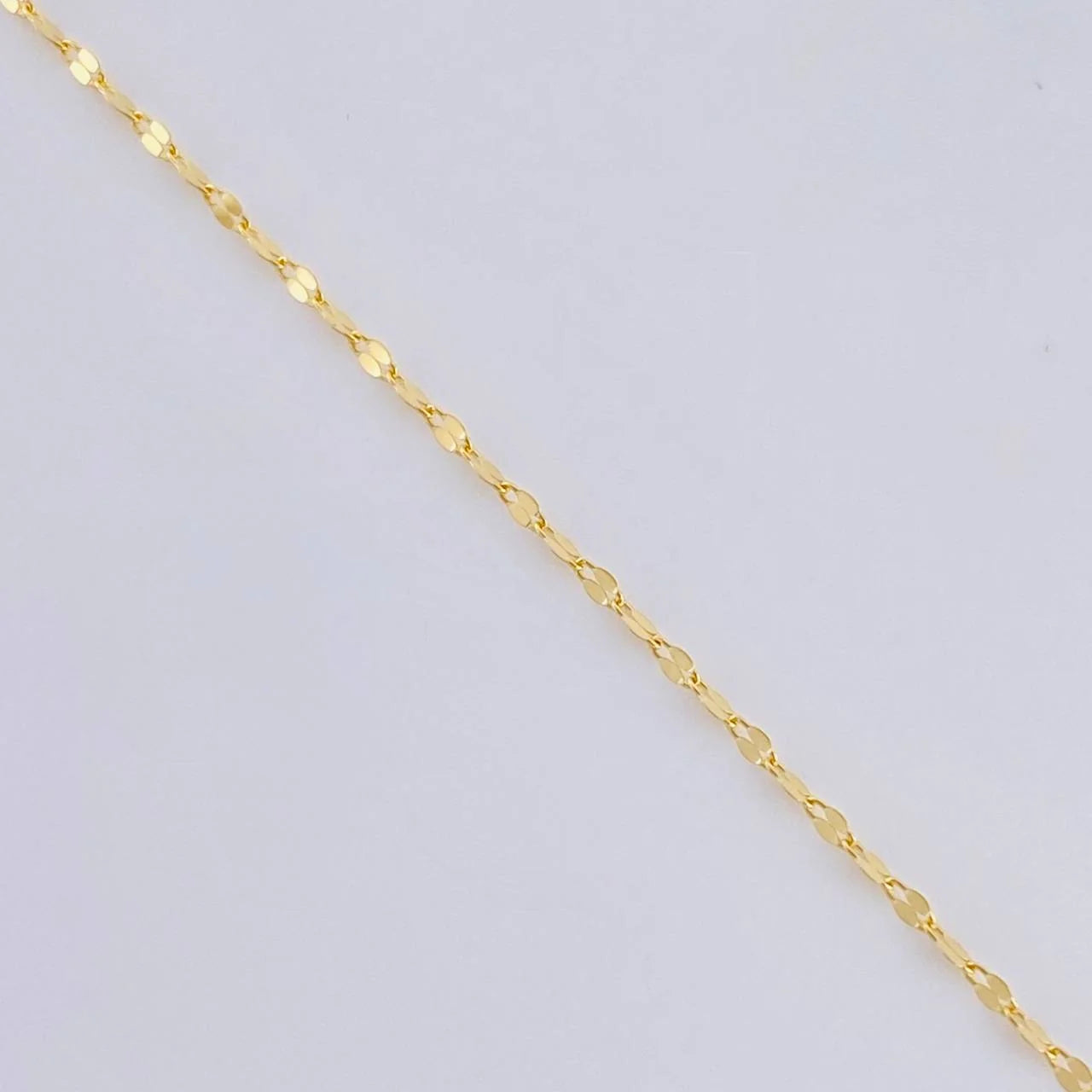 Cadena Flor Espejo 0.95g / 50cm / 0.5mm Oro Amarillo 18K