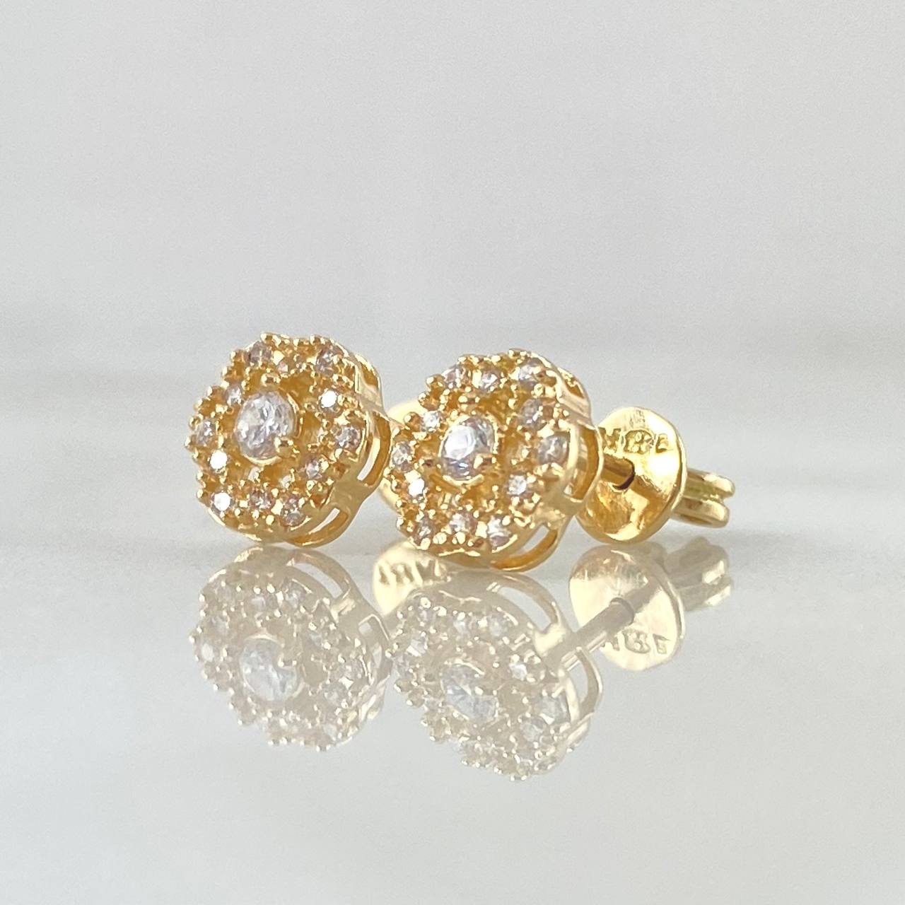 Topos Flores Tupidas 1.8gr / Nac.Esp. Oro 18K