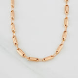 Cadena Rustica Cilindro 14.05g / 65cm / 3.93mm Oro Rosa 18K
