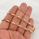 Cadena Rustica Cilindro 14.05g / 65cm / 3.93mm Oro Rosa 18K